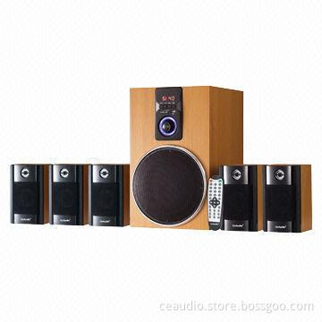5.1-channel Computer Speakers with USB, SD Card Reader and FM Radio, 8-inch, 270W